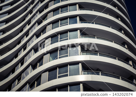 Modern urban skyline featuring a dense cluster of high-rise corporate architecture in Tel Aviv Modern urban skyline featuring a dense cluster of high-rise corporate architecture in Tel Aviv 143202074