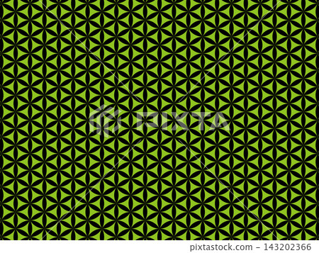 A background of yellow-green and black Flower of Life. A background of yellow-green and black Flower of Life. 143202366