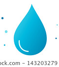 Water drop symbol represents hydration moisture and fluid concepts 143203279