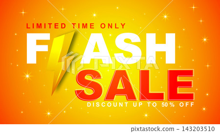 Flash sale banner template design. Special offer poster. Flash sale banner template design. Special offer poster. 143203510
