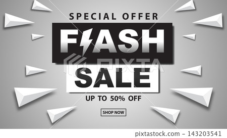 Flash Sale banner design.  143203541