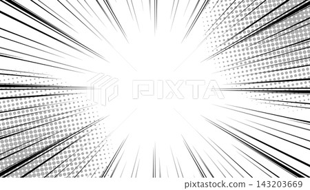 manga comic book. Radial movement on white background. manga comic book. Radial movement on white background. 143203669