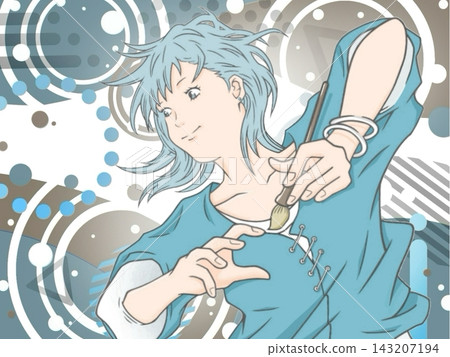 [Illustrator] A cute female artist who draws illustrations. 143207194