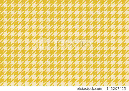 Autumn gingham check pattern, cream background with mustard check pattern, horizontal background material, beige, yellow. Autumn gingham check pattern, cream background with mustard check pattern, horizontal background material, beige, yellow. 143207425