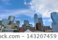 Modern Downtown Seattle Skyline Under Blue Sky 143207459