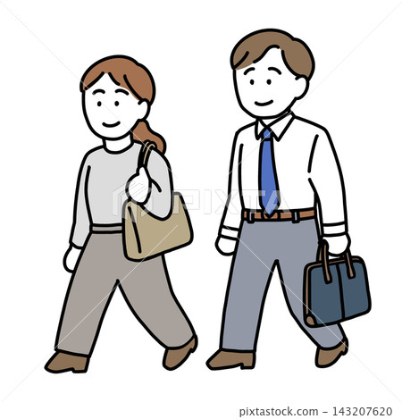 Businessmen walking (transparent background) 143207620