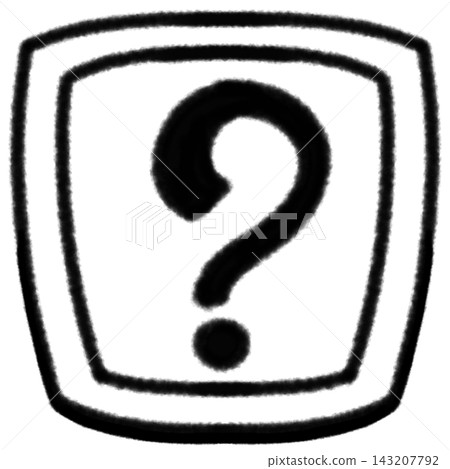Question mark message box in line art Question mark message box in line art 143207792