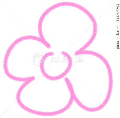 Pink flower in line art Pink flower in line art 143207793