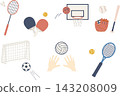 Illustration set of sports competitions 143208009