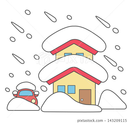 Heavy snow icon Heavy snow icon 143209115