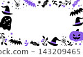 Purple Halloween-themed frame 143209465