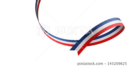 France flag glitter ribbon isolated on white background with copy space 3D render France flag glitter ribbon isolated on white background with copy space 3D render 143209625