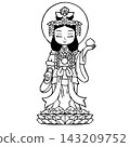 Kichijoten (with closed eyes, monochrome) 143209752