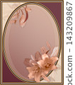 Antique-colored flowers and background material 143209867