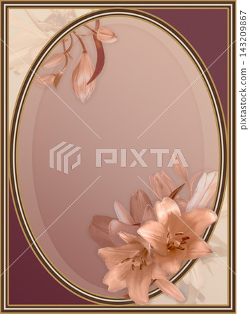 Antique-colored flowers and background material 143209867