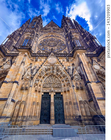 The Gothic St. Vitus Cathedral, Prague, the Czech Republic The Gothic St. Vitus Cathedral, Prague, the Czech Republic 143209903