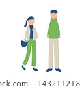 Illustration of men and women going out 143211218