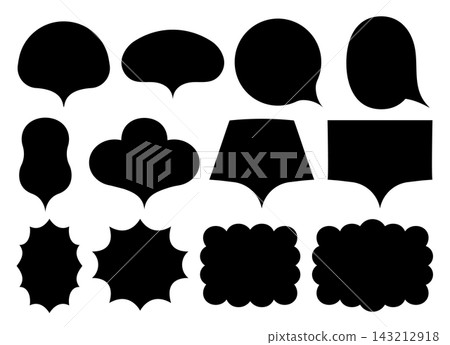 Simple speech bubble set Simple speech bubble set 143212918