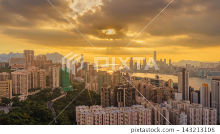 Hong Kong Sept 5 2026 sunset over Victoria Harbour and urban skyline Hong Kong Sept 5 2026 sunset over Victoria Harbour and urban skyline 143213108