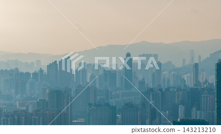Hong Kong Sept 5 2026 Hazy Hong Kong city skyline and distant mountains Hong Kong Sept 5 2026 Hazy Hong Kong city skyline and distant mountains 143213210