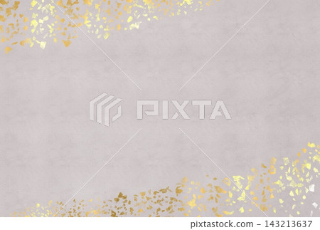 An elegant, Japanese-style background material featuring gold leaf on a greige paper background. An elegant, Japanese-style background material featuring gold leaf on a greige paper background. 143213637