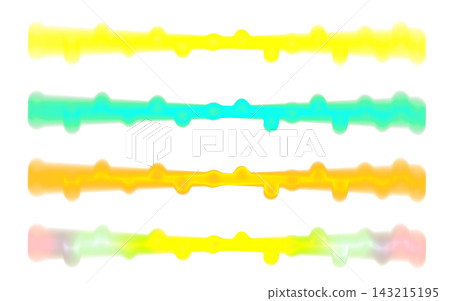 A set of illustrations featuring glowing lines with a dripping liquid design. A set of illustrations featuring glowing lines with a dripping liquid design. 143215195