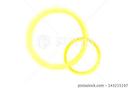 A simple illustration of two overlapping yellow rings. A simple illustration of two overlapping yellow rings. 143215197