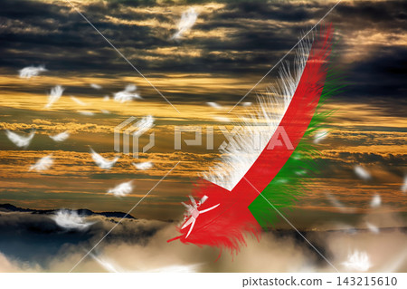 3D Flag on feathers 3D Flag on feathers 143215610