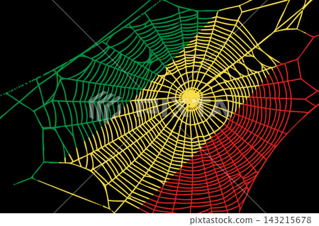 3D Flag on spider web 3D Flag on spider web 143215678