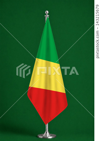 3D Flag on ceremonial flag 3D Flag on ceremonial flag 143215679