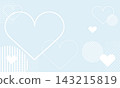 A light blue background with pop-art hearts, stripes, and dots. 143215819