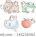 Various Calico Cat Watercolor Icons Various Calico Cat Watercolor Icons 143216302
