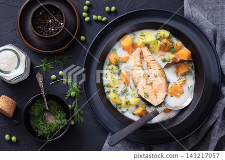 Kalakeitto tasty Karelian creamy rich fish soup Kalakeitto tasty Karelian creamy rich fish soup 143217057