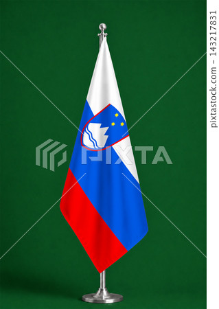 3D Flag on ceremonial flag 3D Flag on ceremonial flag 143217831