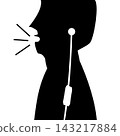 Silhouette of a hands-free call 143217884