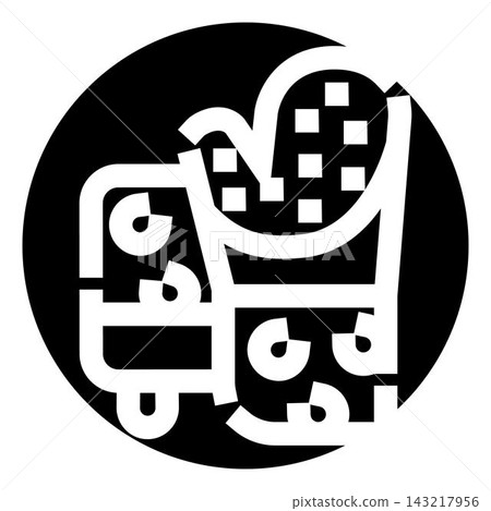 Food truck serving fast food meal icon 143217956