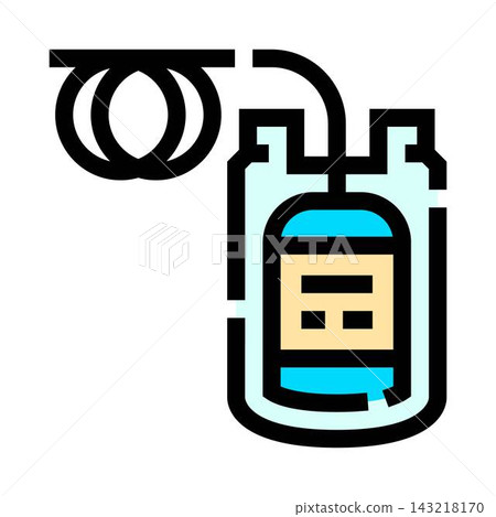 Blood donation intravenous bag for medical treatment Blood donation intravenous bag for medical treatment 143218170