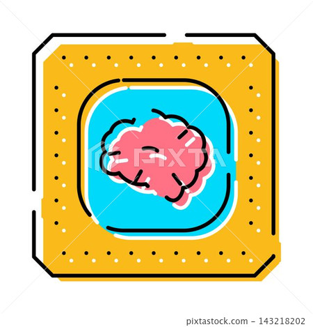 Brain processor microchip for artificial intelligence concept Brain processor microchip for artificial intelligence concept 143218202