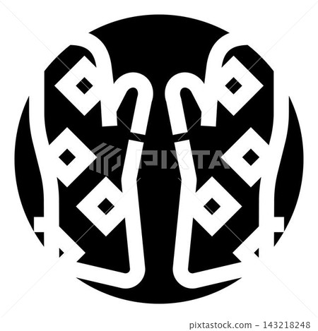 Abstract black and white symmetrical ornamental pattern design Abstract black and white symmetrical ornamental pattern design 143218248