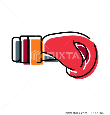 Red boxing glove representing strength and competition Red boxing glove representing strength and competition 143218699