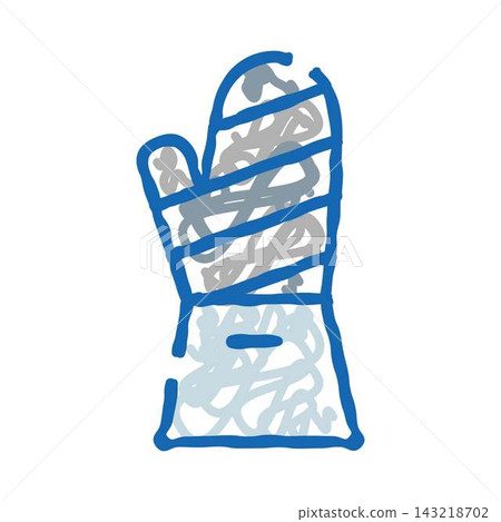 Kitchen oven mitt providing hand protection for cooking Kitchen oven mitt providing hand protection for cooking 143218702