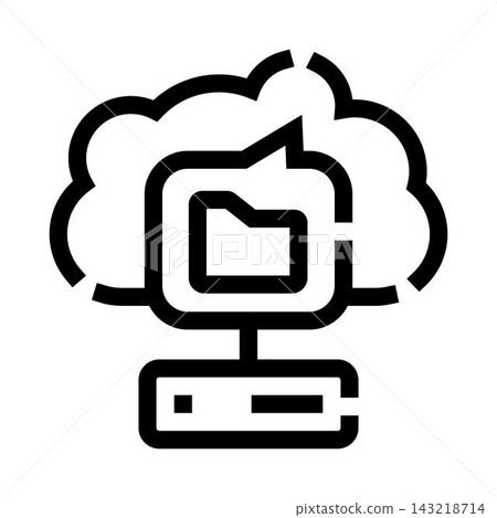 Cloud server hosting data file folder concept Cloud server hosting data file folder concept 143218714
