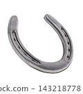 Steel horseshoe symbolizing good fortune 3d 143218778