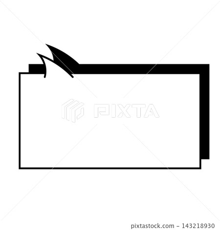 Simple horizontal rectangular speech bubble illustration material with a white background Simple horizontal rectangular speech bubble illustration material with a white background 143218930