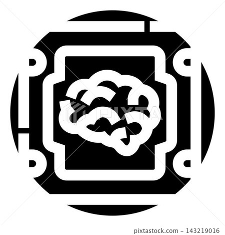 Artificial intelligence brain technology concept icon 143219016