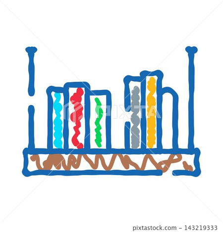 Bookshelf line icon doodle drawing literature knowledge Bookshelf line icon doodle drawing literature knowledge 143219333