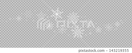 Winter white snowflakes border with elegant snow and frost crystals creating a frozen wave pattern on transparent bg. Elegant golden stars creating a festive frozen frame for seasonal decoration. Winter white snowflakes border with elegant snow and frost crystals creating a frozen wave pattern on transparent bg. Elegant golden stars creating a festive frozen frame for seasonal decoration. 143219355