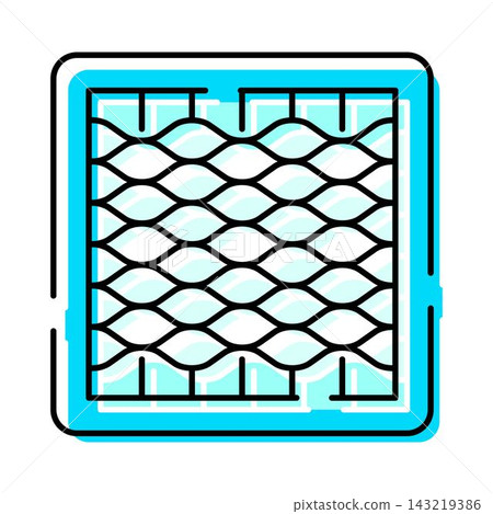 Air filter ventilation system grille mesh icon Air filter ventilation system grille mesh icon 143219386