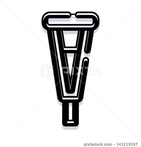 Crutch providing support for injury recovery mobility Crutch providing support for injury recovery mobility 143219587