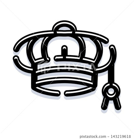 Crown silhouette icon symbolizing royal authority and leadership Crown silhouette icon symbolizing royal authority and leadership 143219618